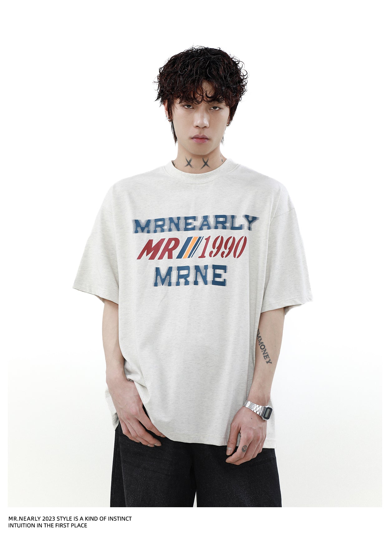 Lettering Cotton Short Sleeve T-Shirt P1340