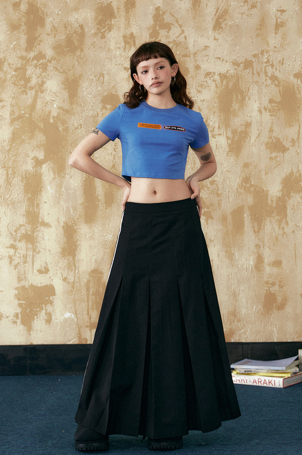 Casual A-line long skirt P810