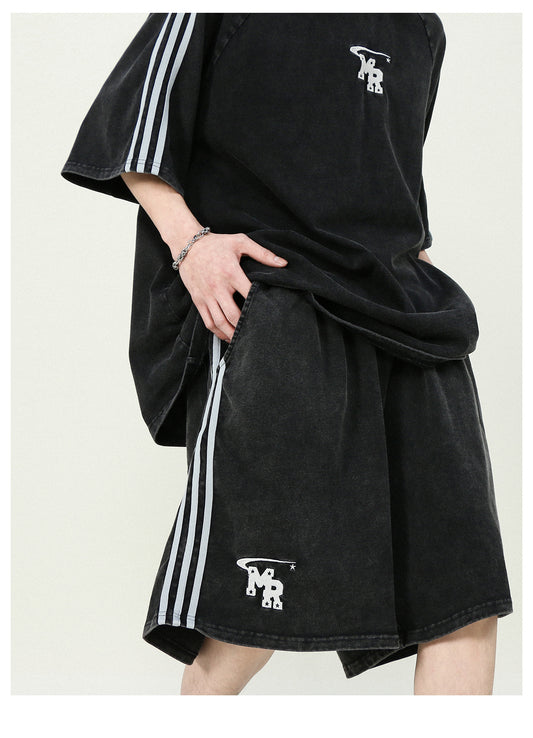 Oversized side line shorts P181