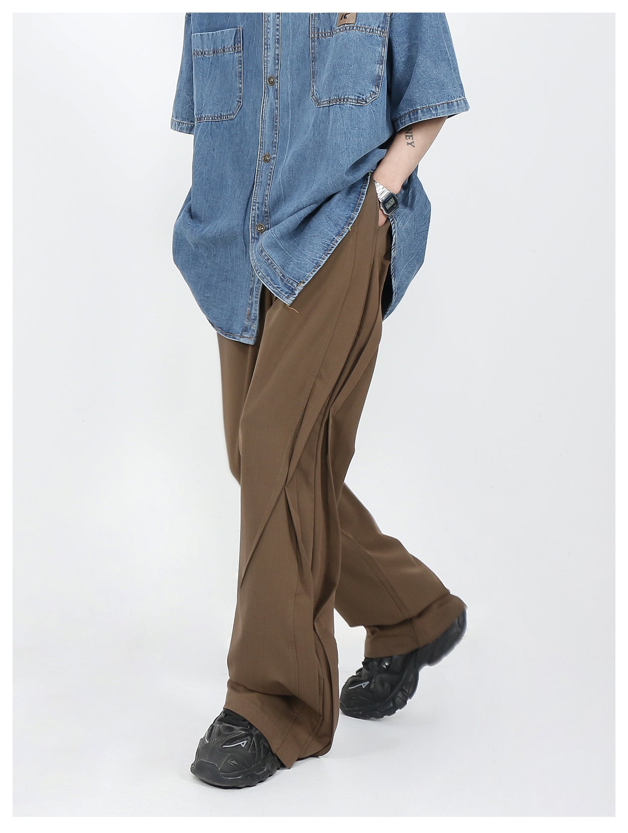 Irregular design slacks pants P281