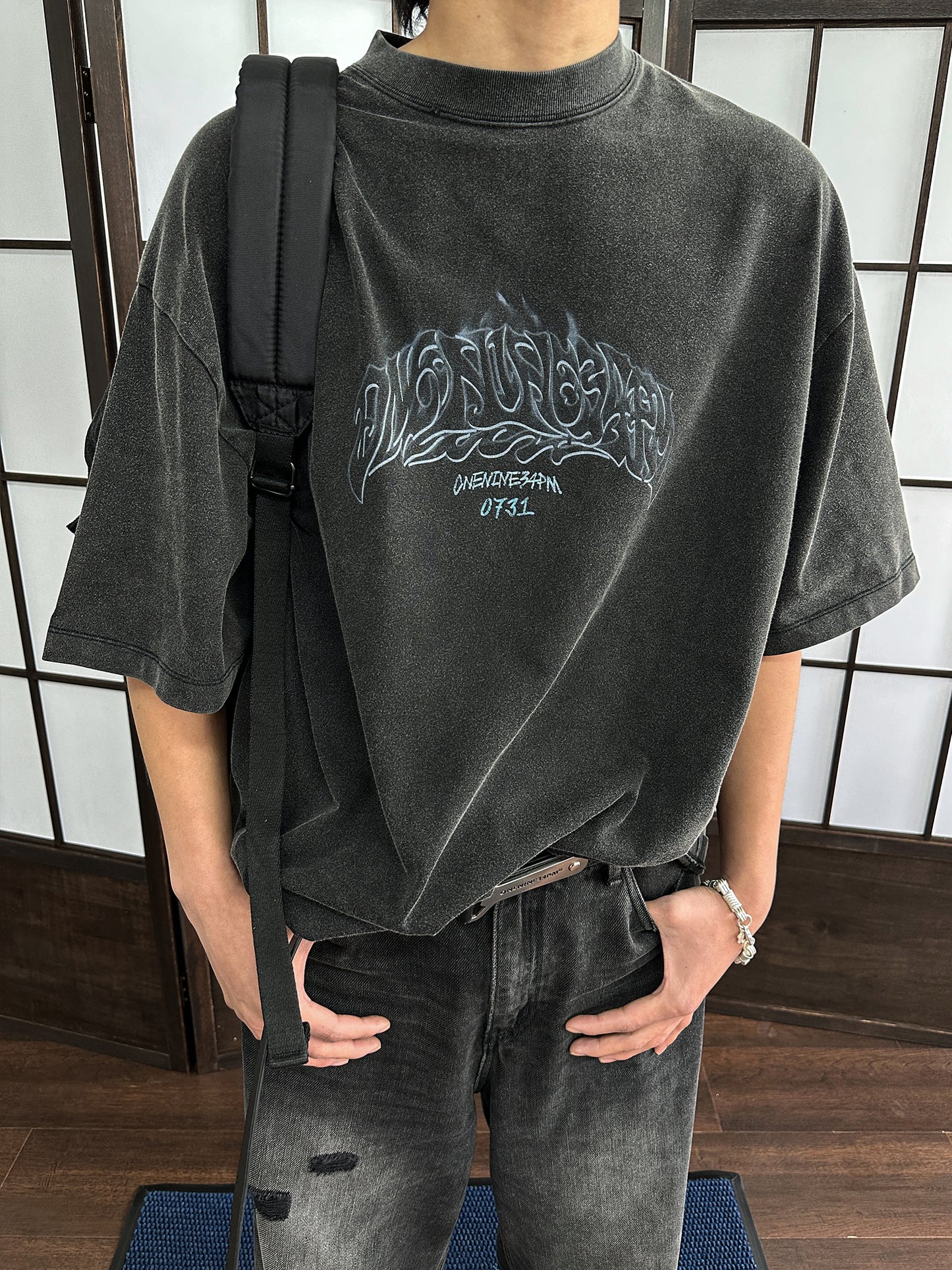 ウォッシュ加工 半袖Tシャツ P1475