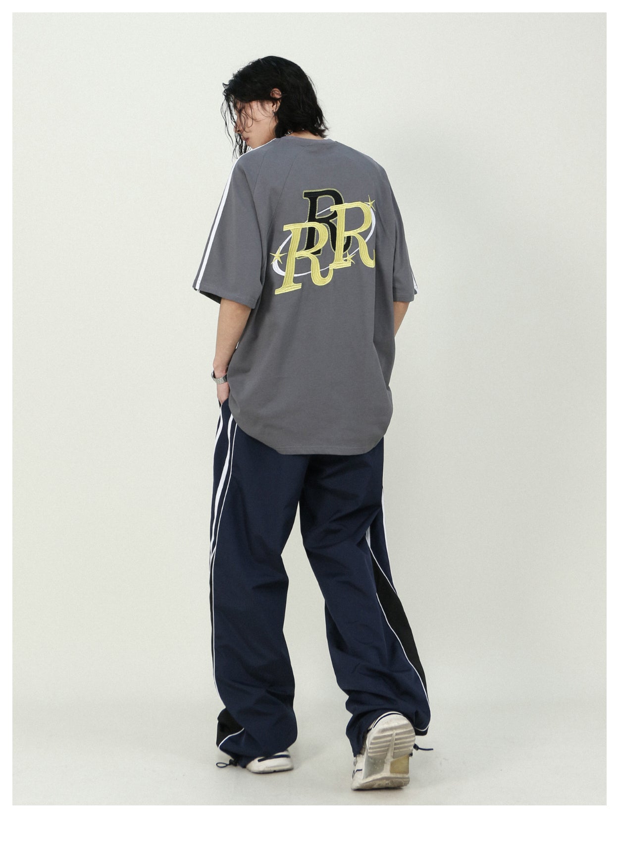 Casual loose straight track pants P195