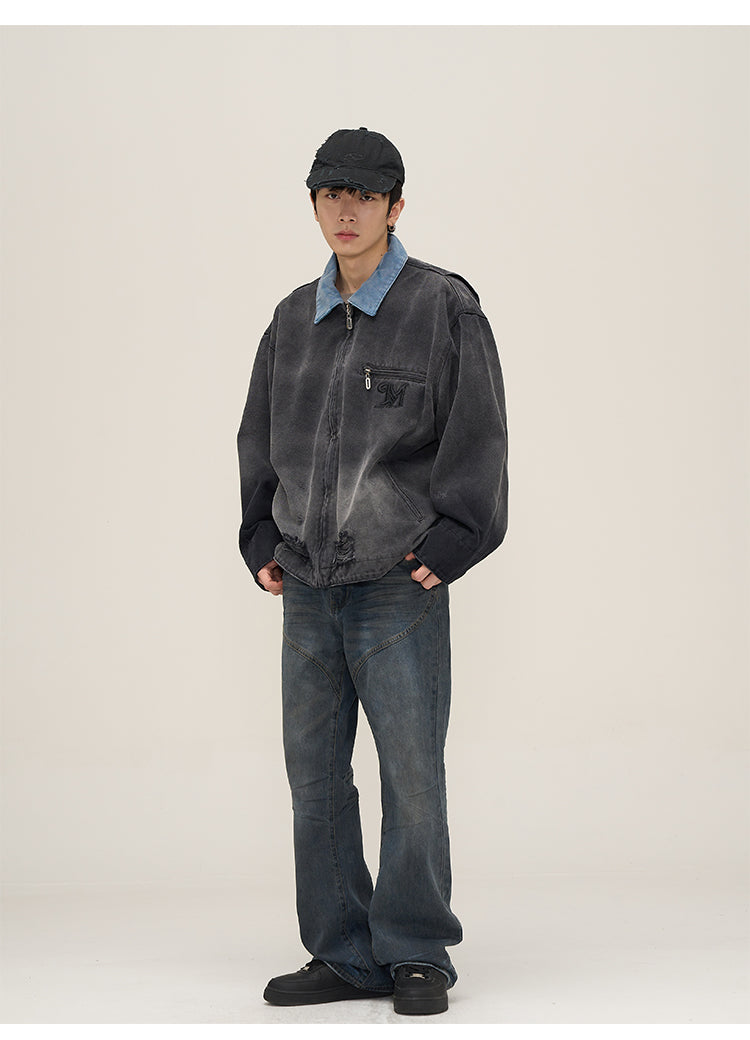 Washed Distressed Work Jacket P614