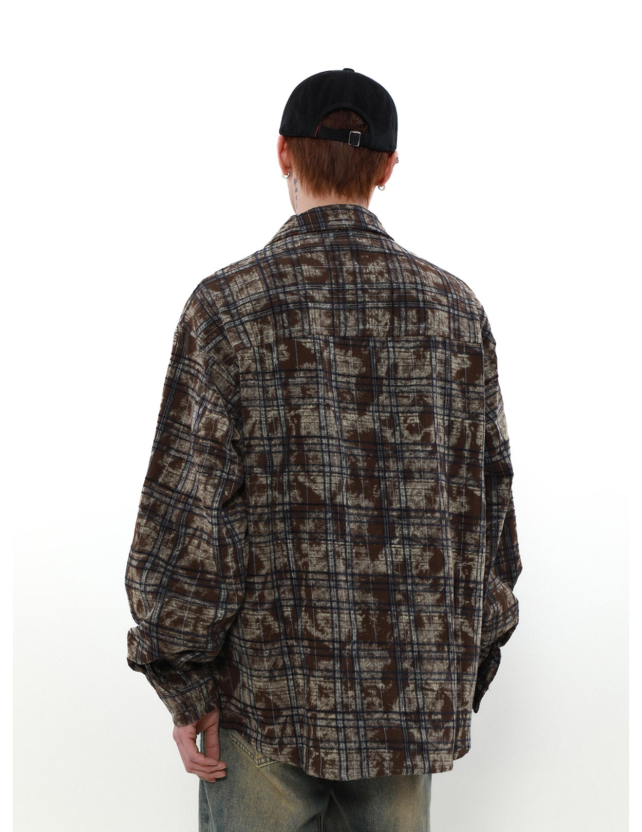 American retro letter check pattern jacket P838