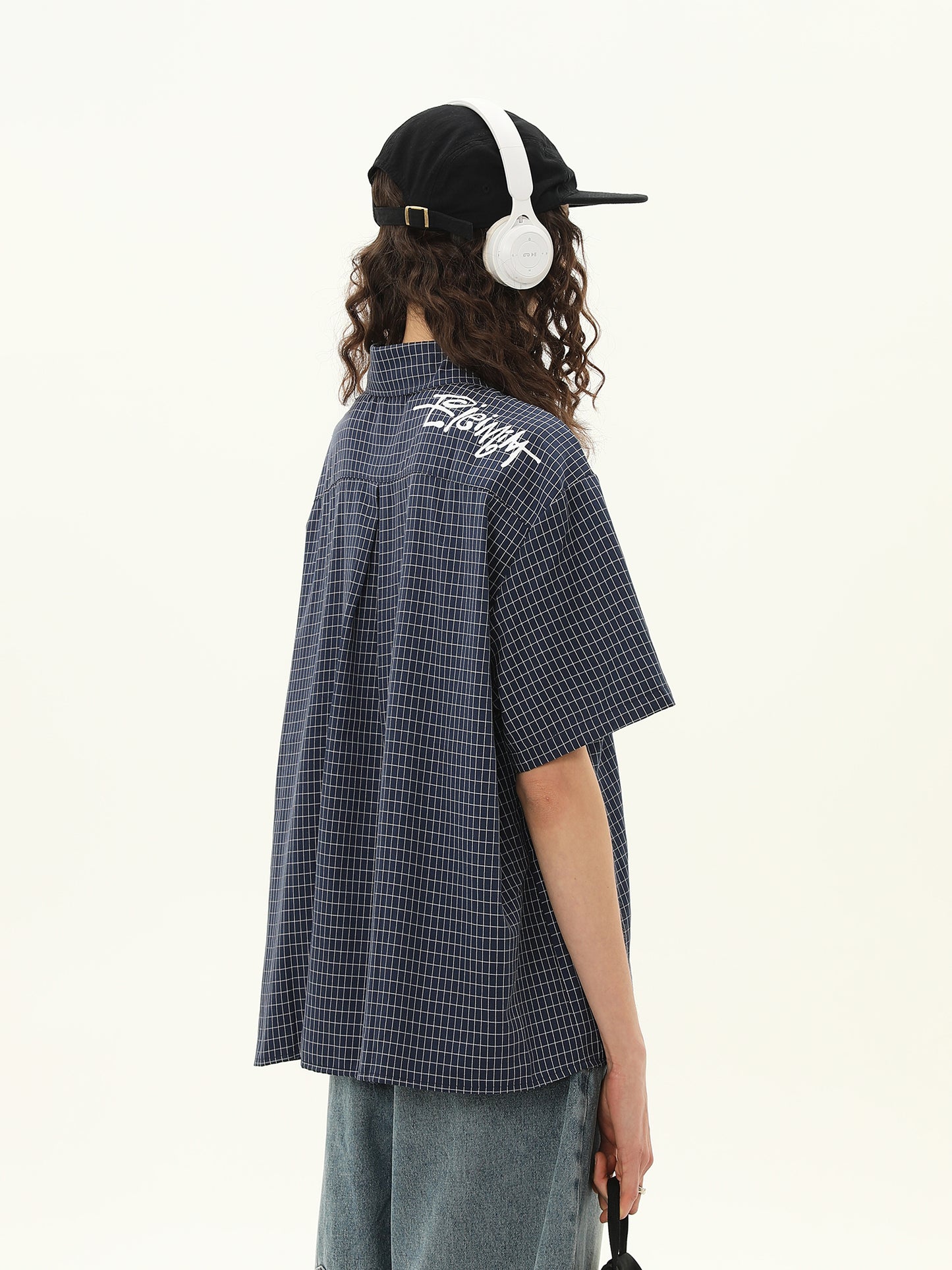 ショート ルーズ チェック柄 シャツ P2058