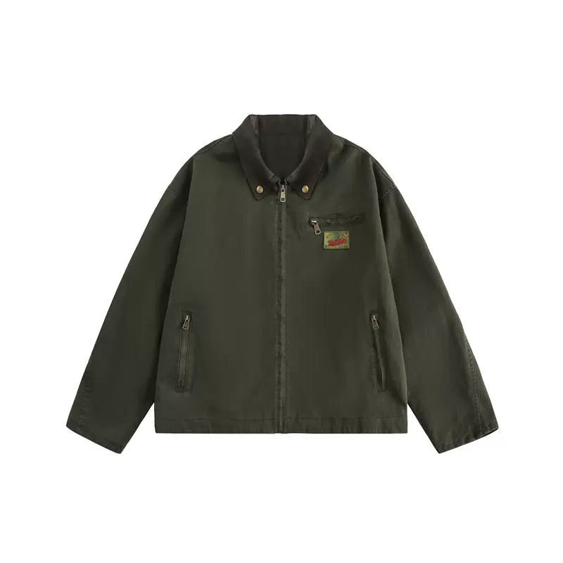 American retro patch work jacket P1328