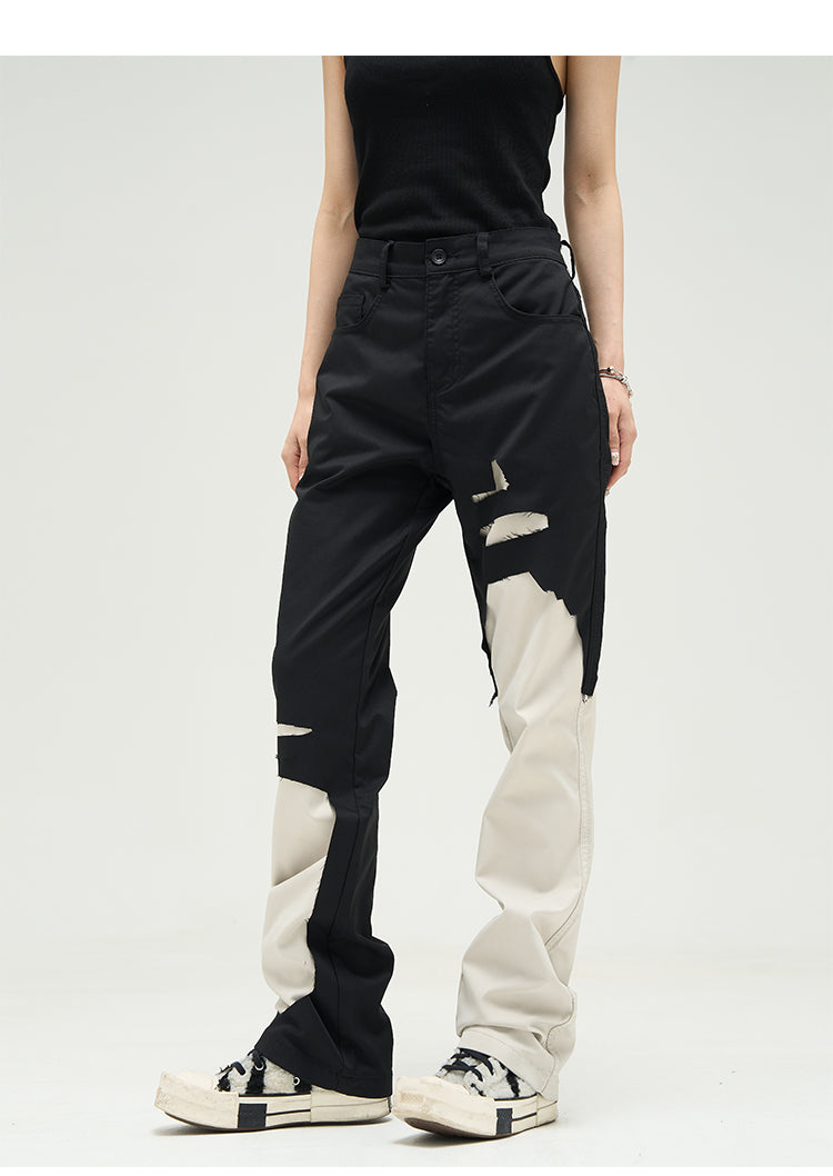 Reconstructed Slim Fit Splicing Pants P351