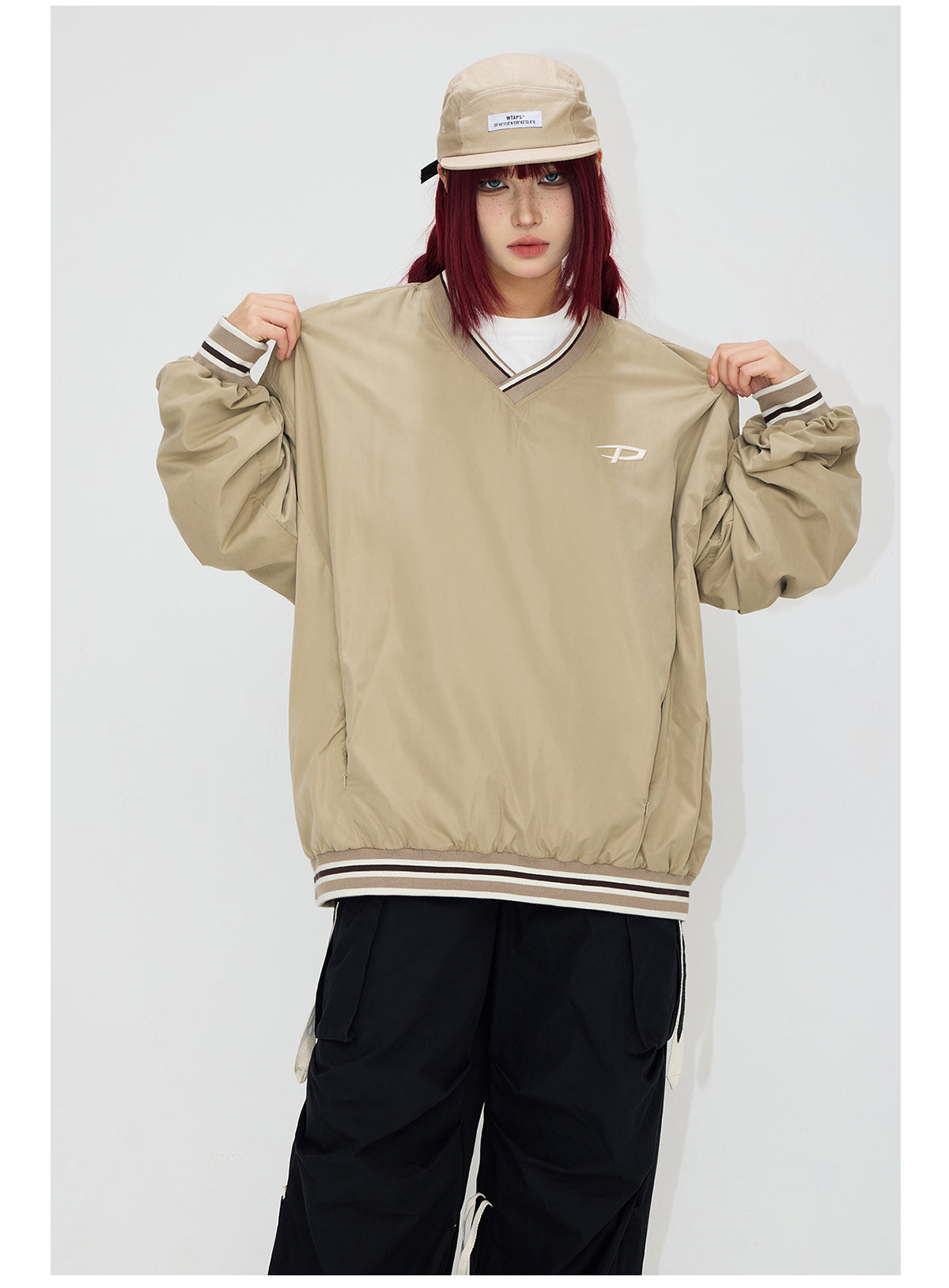 V-neck casual sports sweatshirt P539