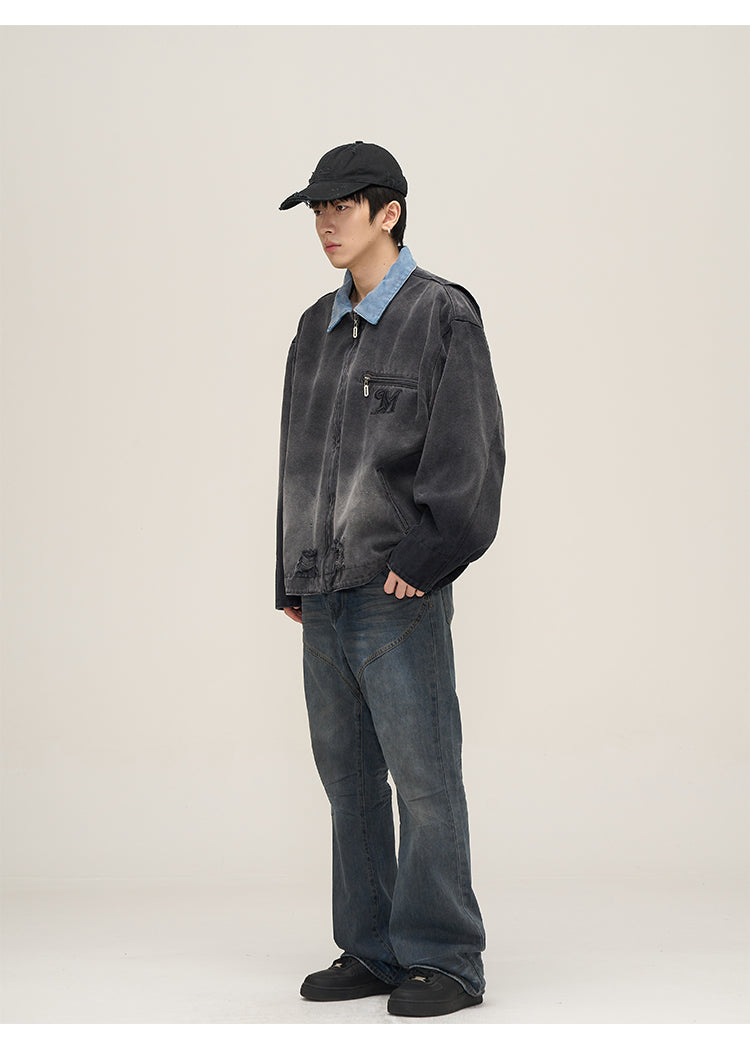 Washed Distressed Work Jacket P614