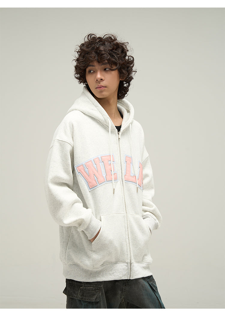 American retro zip hoodie P307