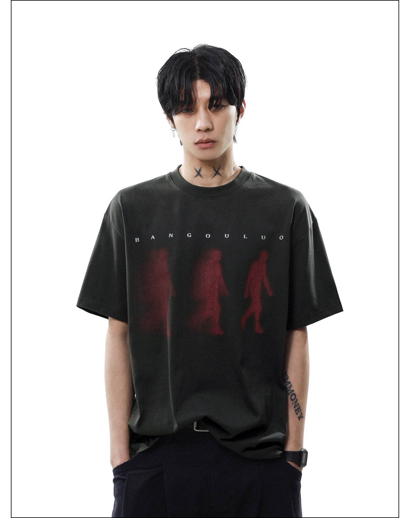 シルエットプリント Tシャツ P2080