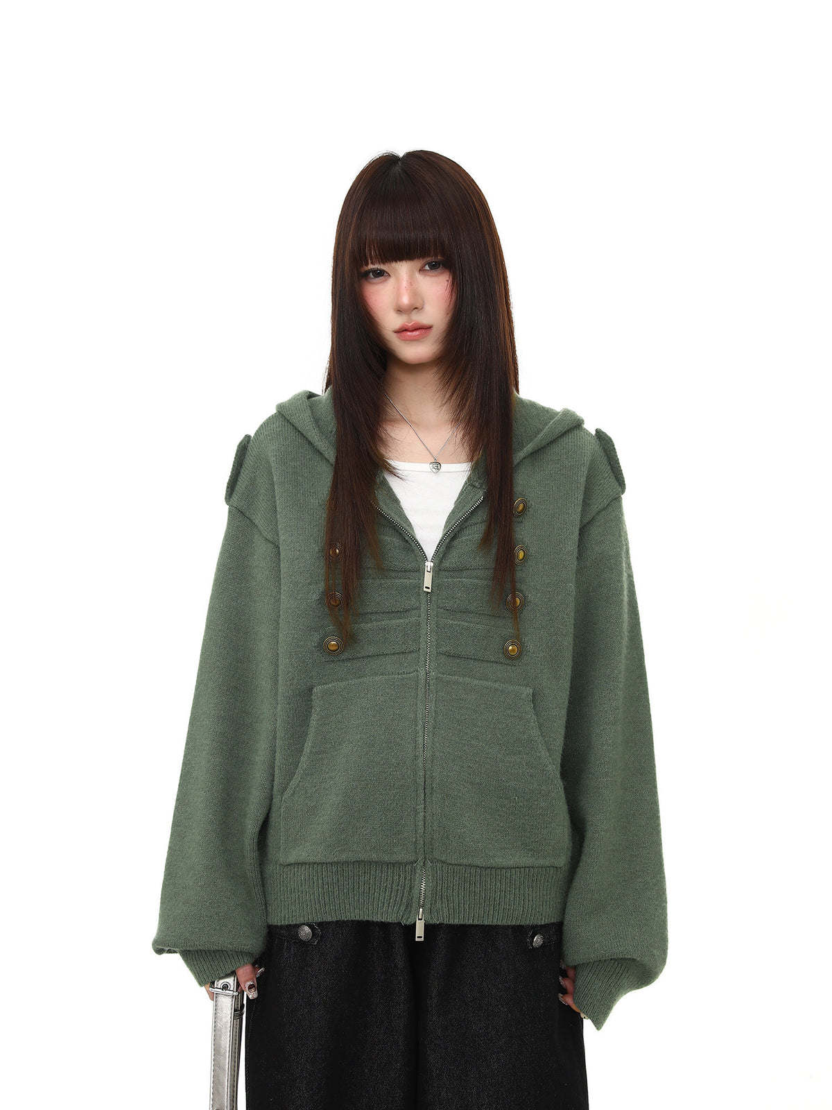 ナポレオンハット ジッパーニット P2247