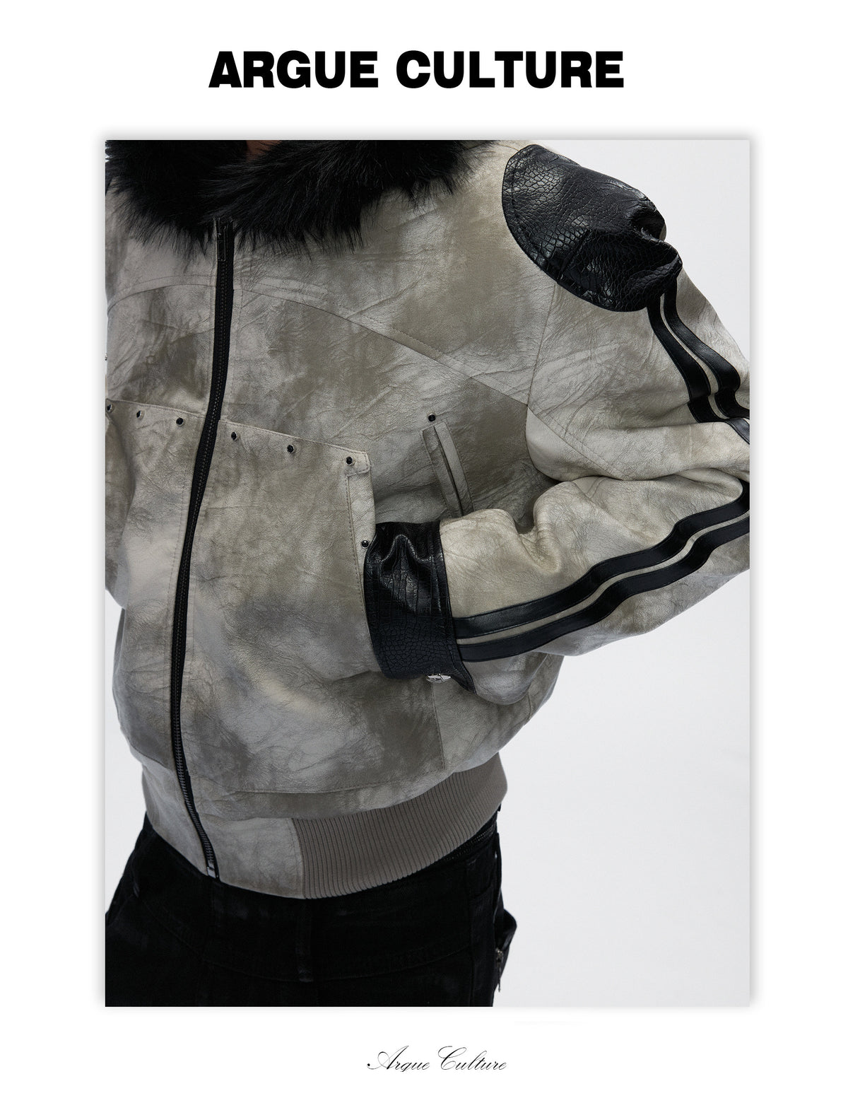 蛇柄ショルダーパッド付きジャケット P2211