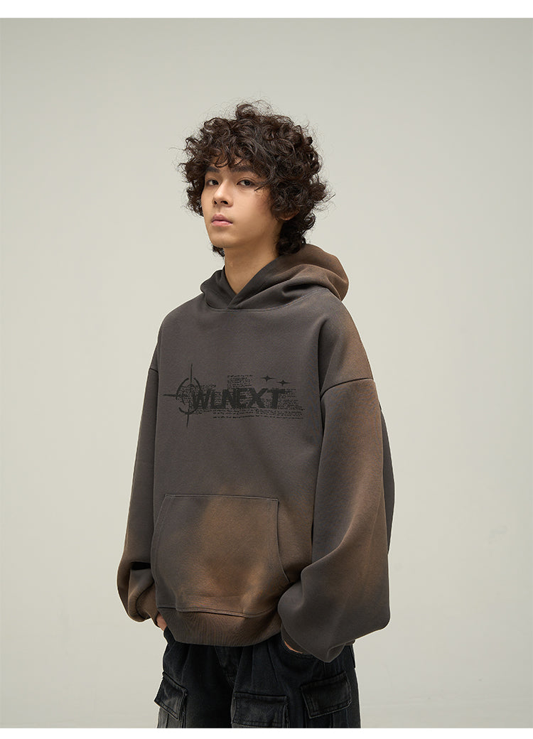 Loose size gradient hoodie P316