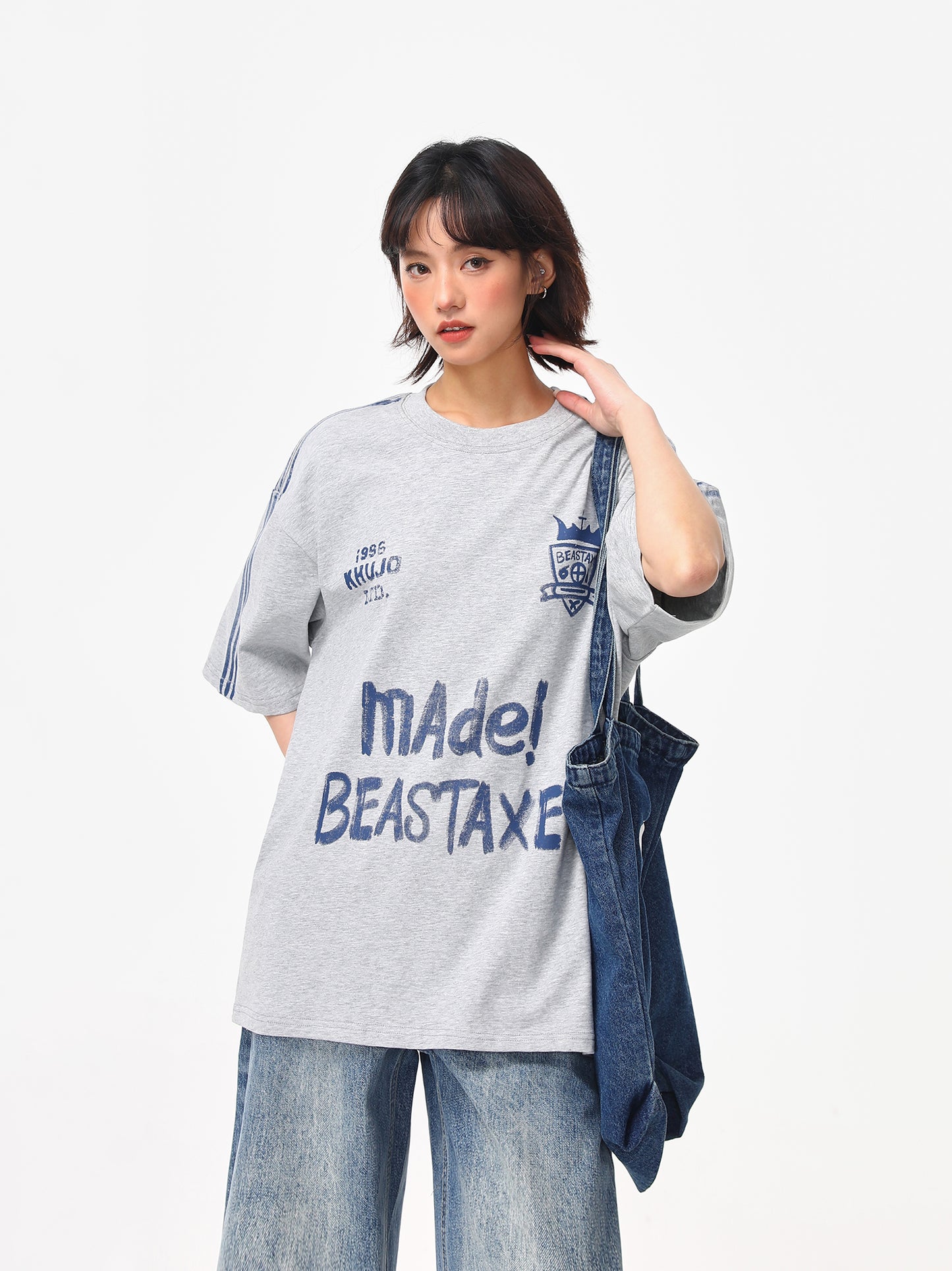 レトロ手描き文字 Tシャツ P2047