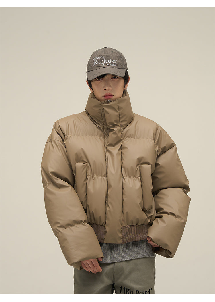 Short length loose cotton down jacket P638