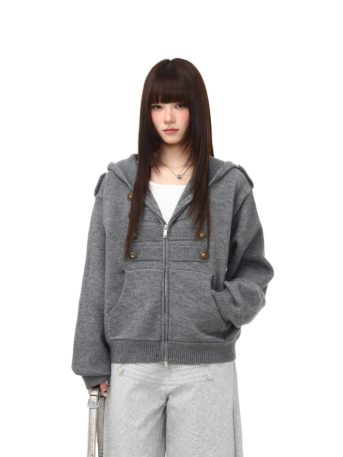 ナポレオンハット ジッパーニット P2252