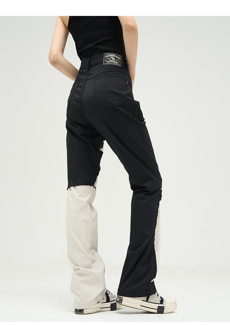 Reconstructed Slim Fit Splicing Pants P351