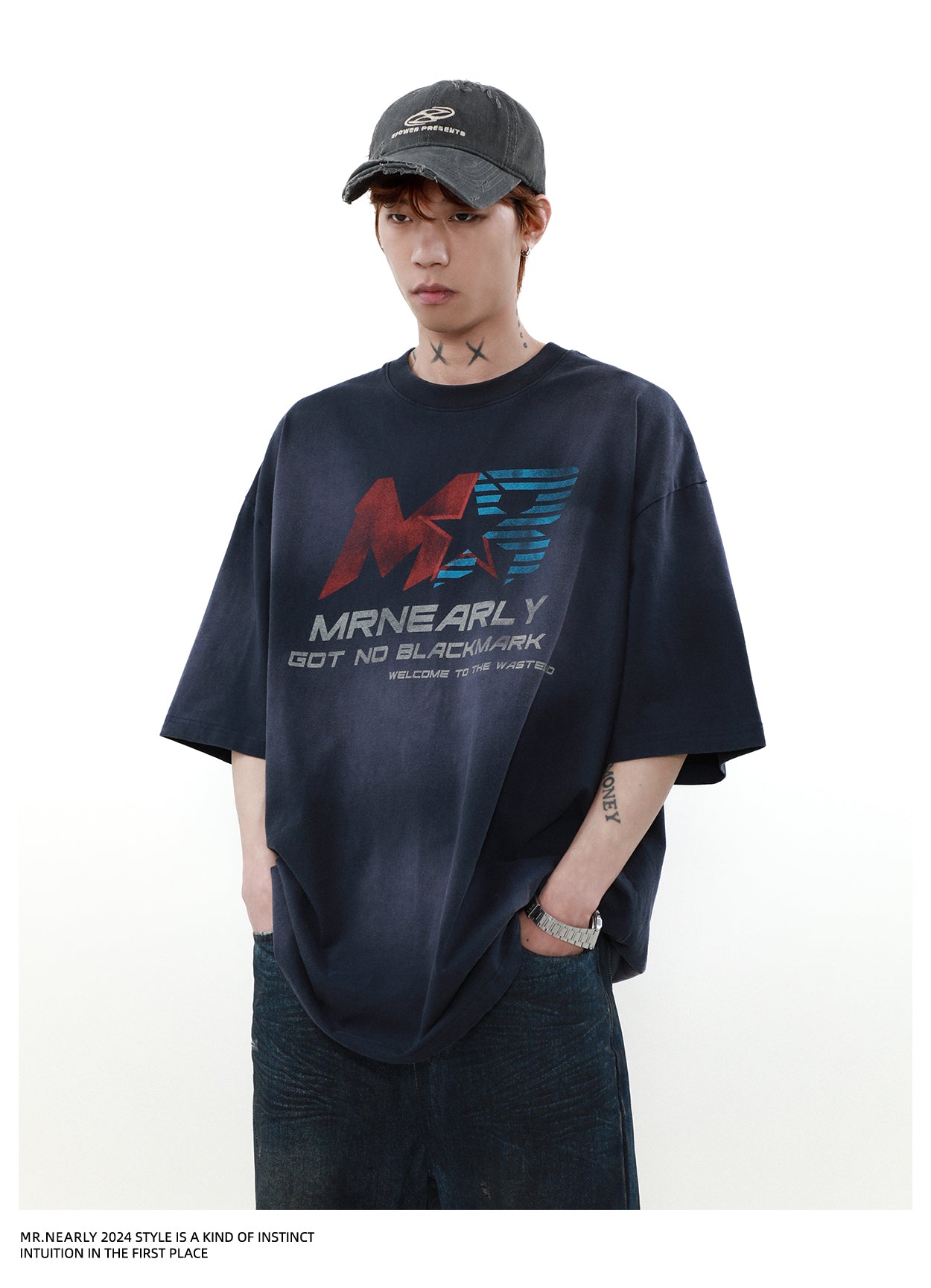 アメリカンレトロ 絞り染め 半袖Tシャツ P1338