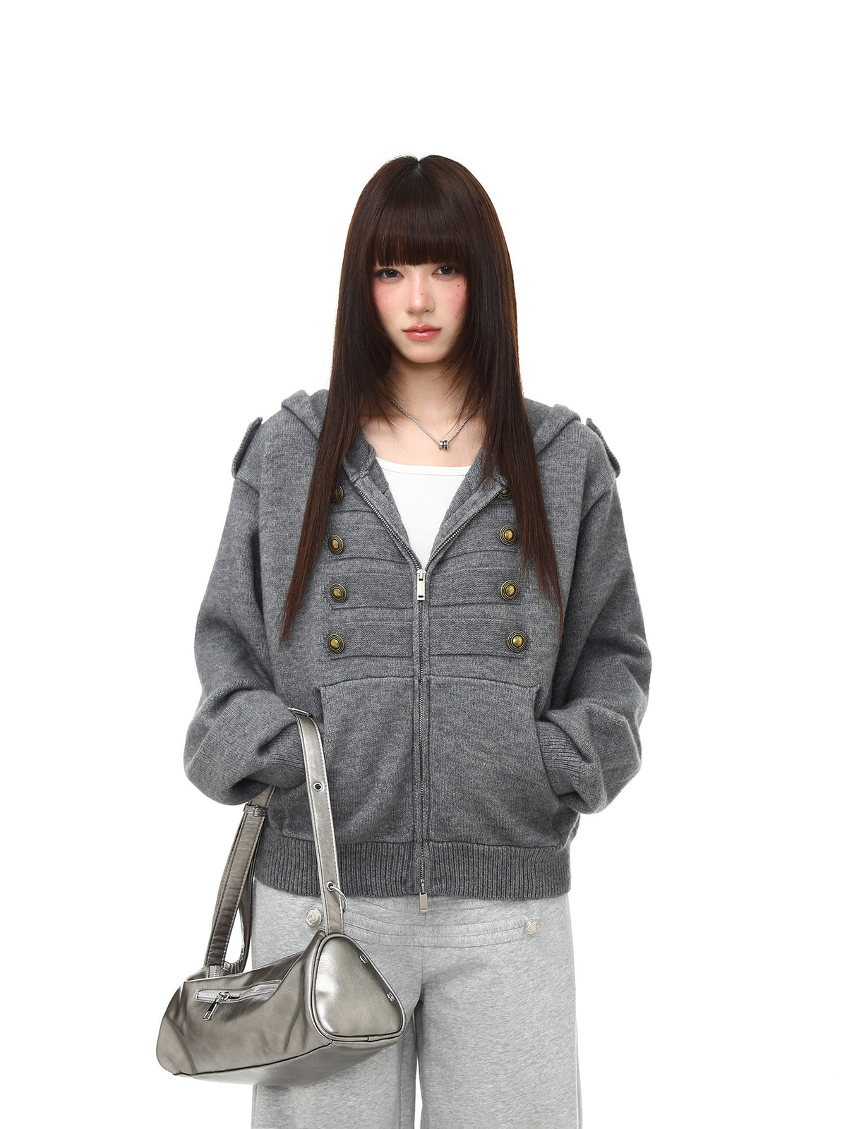ナポレオンハット ジッパーニット P2252