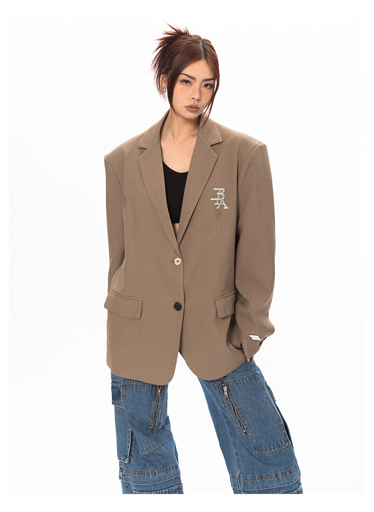 Embroidered casual suit jacket P720