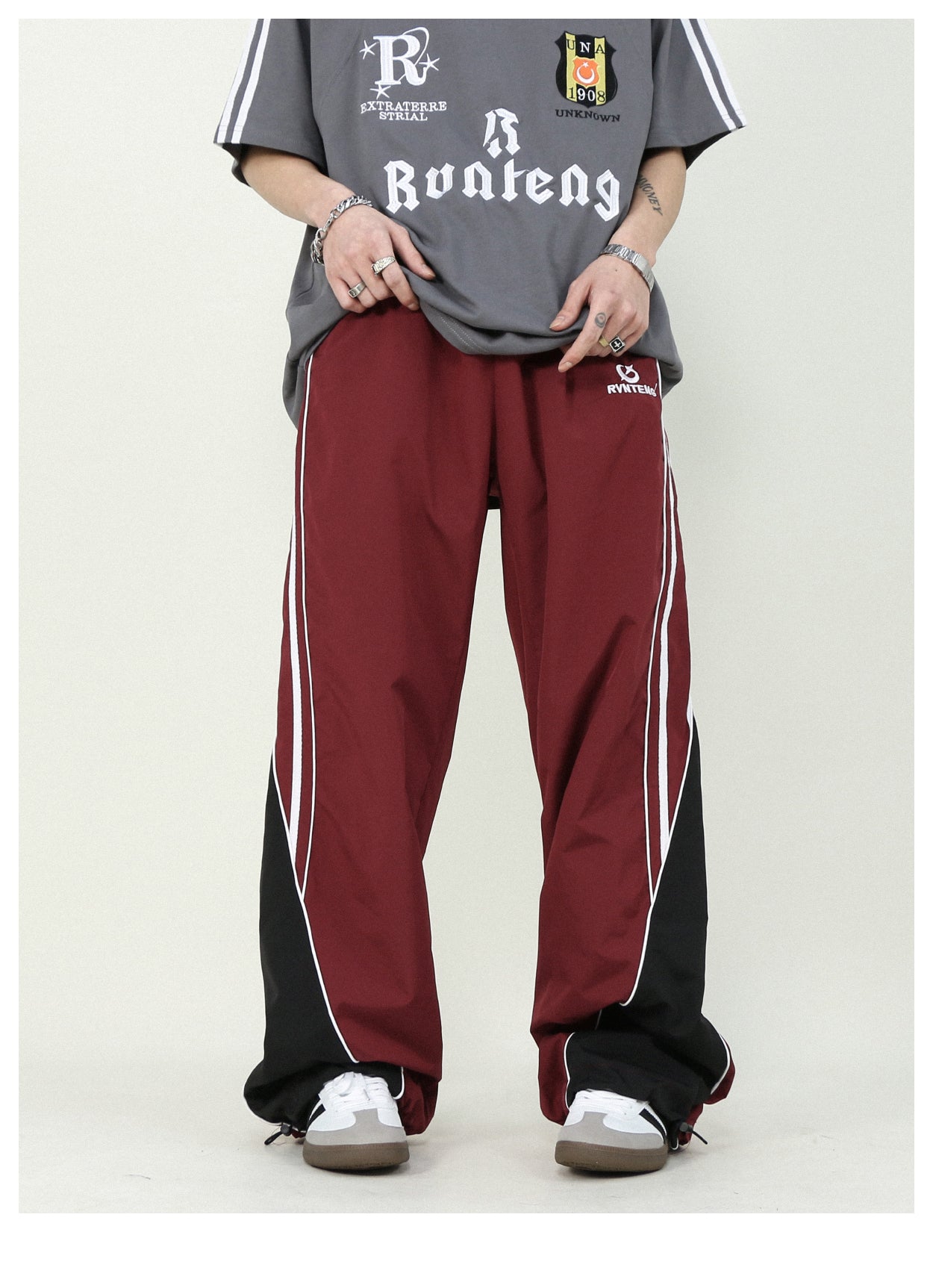 Casual loose straight track pants P195