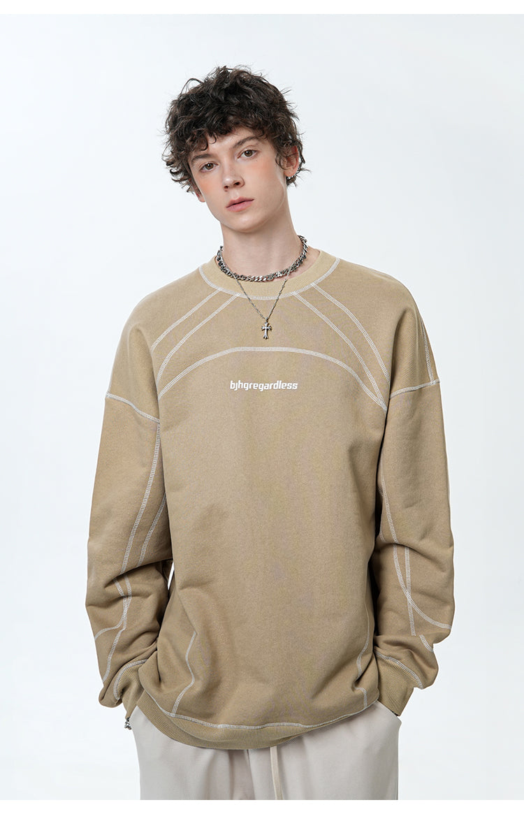 Heavyweight terry round neck sweatshirt P366