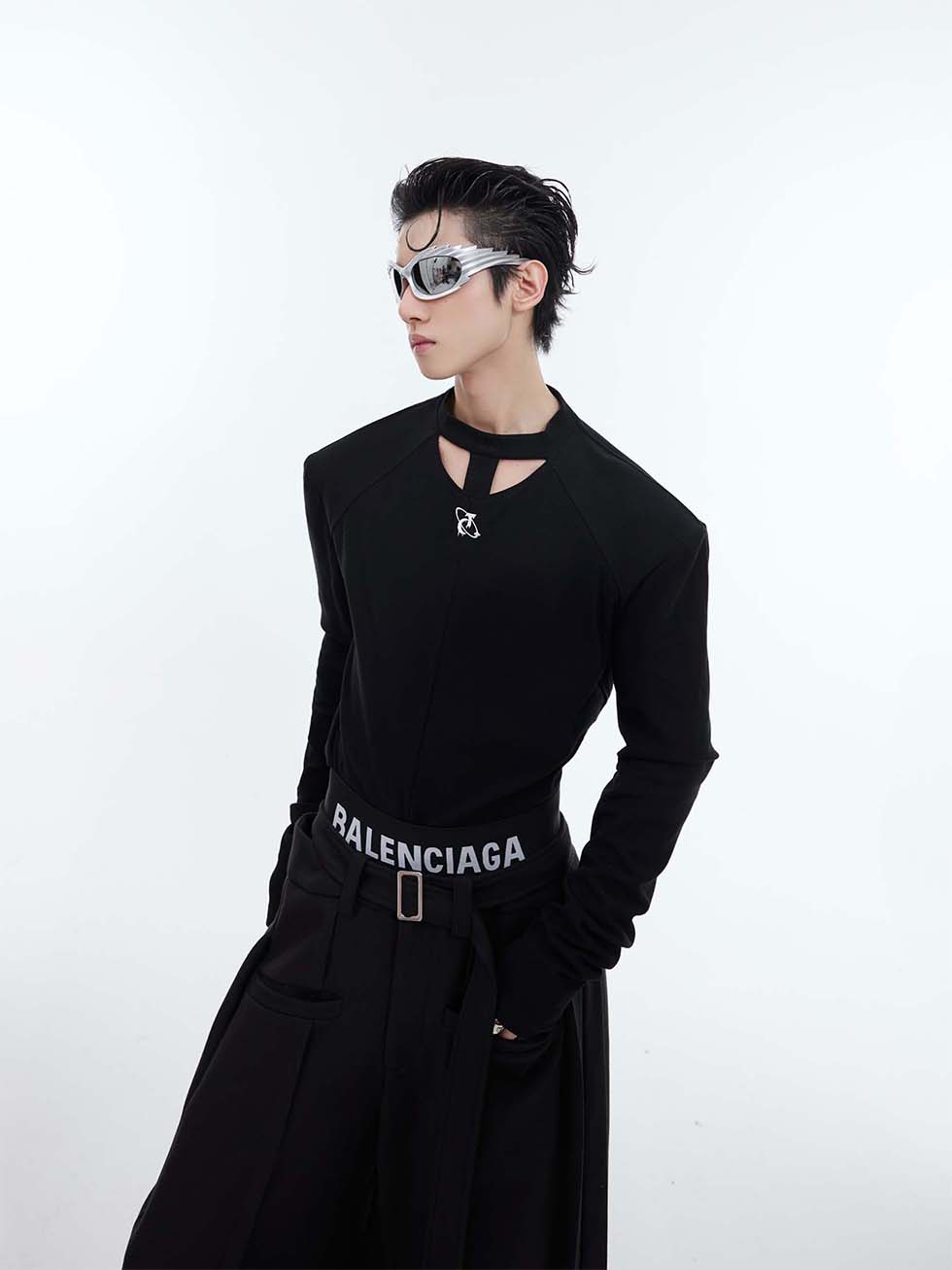 Original design slim long sleeve shirt P1119