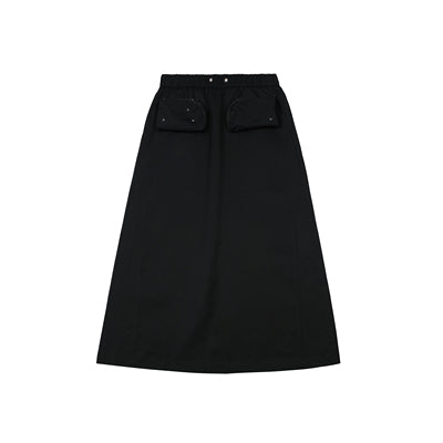 Retro multi-pocket A-line skirt P408