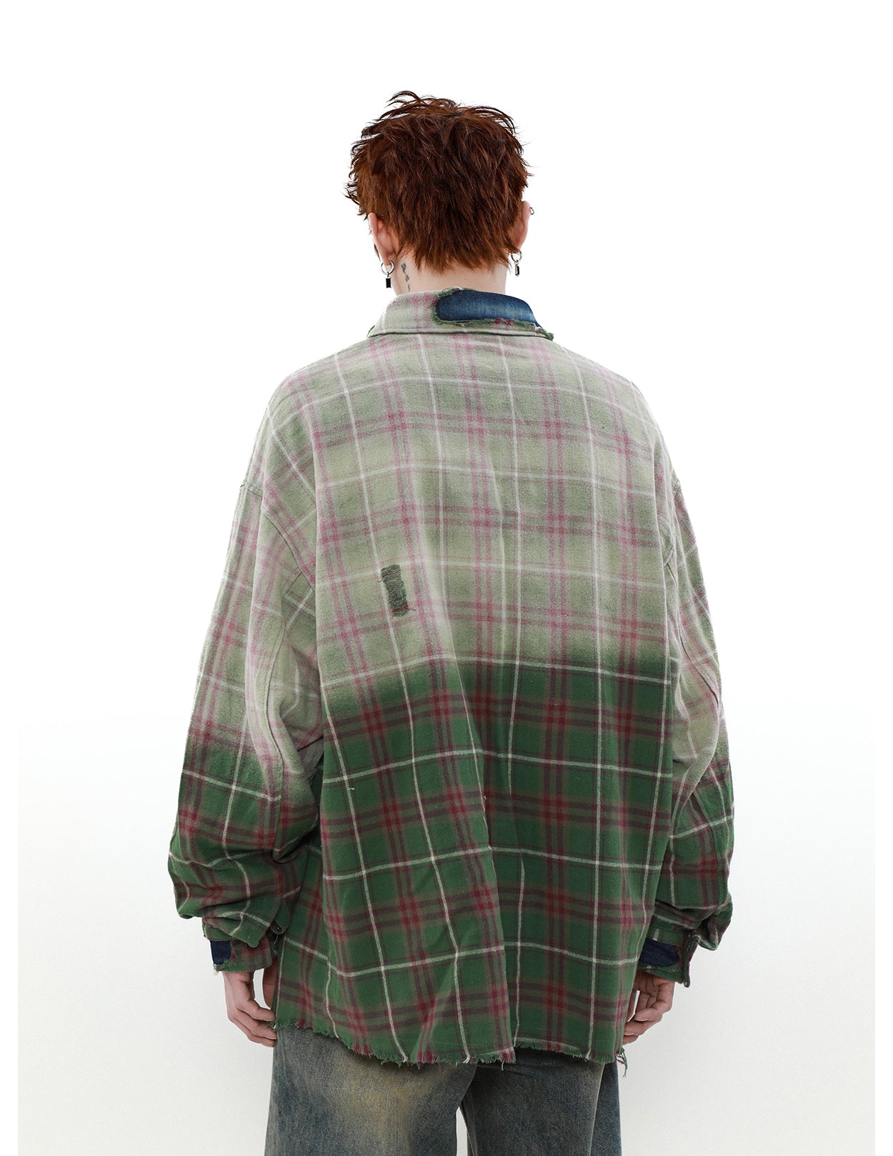 American design gradient check shirt P848