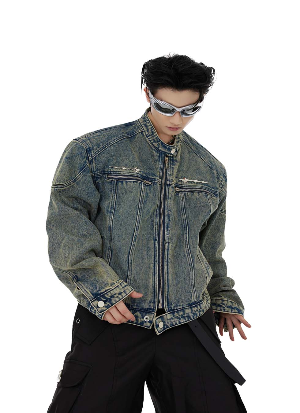 Aging wash denim jacket P994