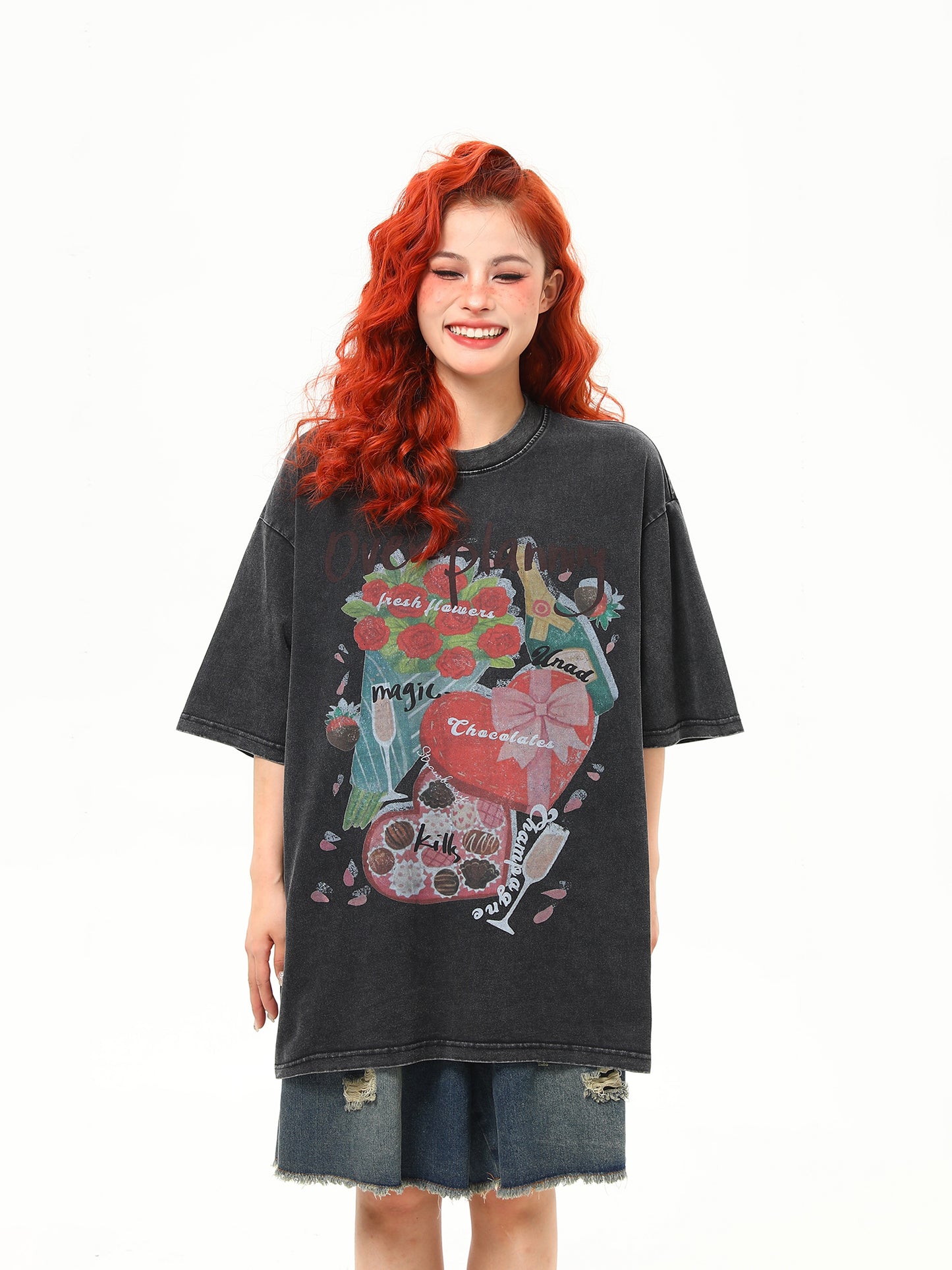 オールドプリント Tシャツ P2132