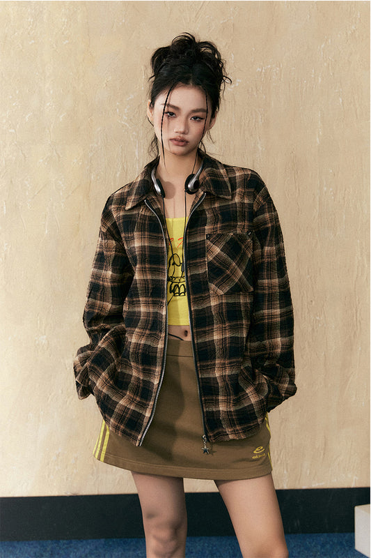 Maillard retro check shirt jacket P792