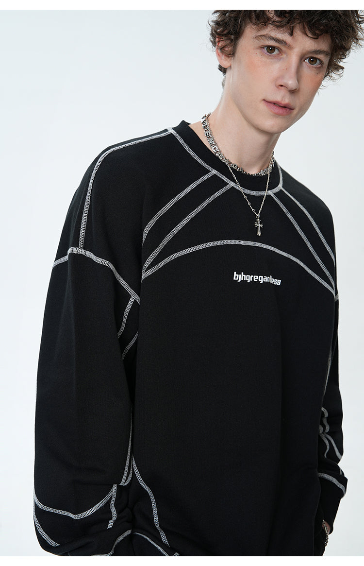 Heavyweight terry round neck sweatshirt P366