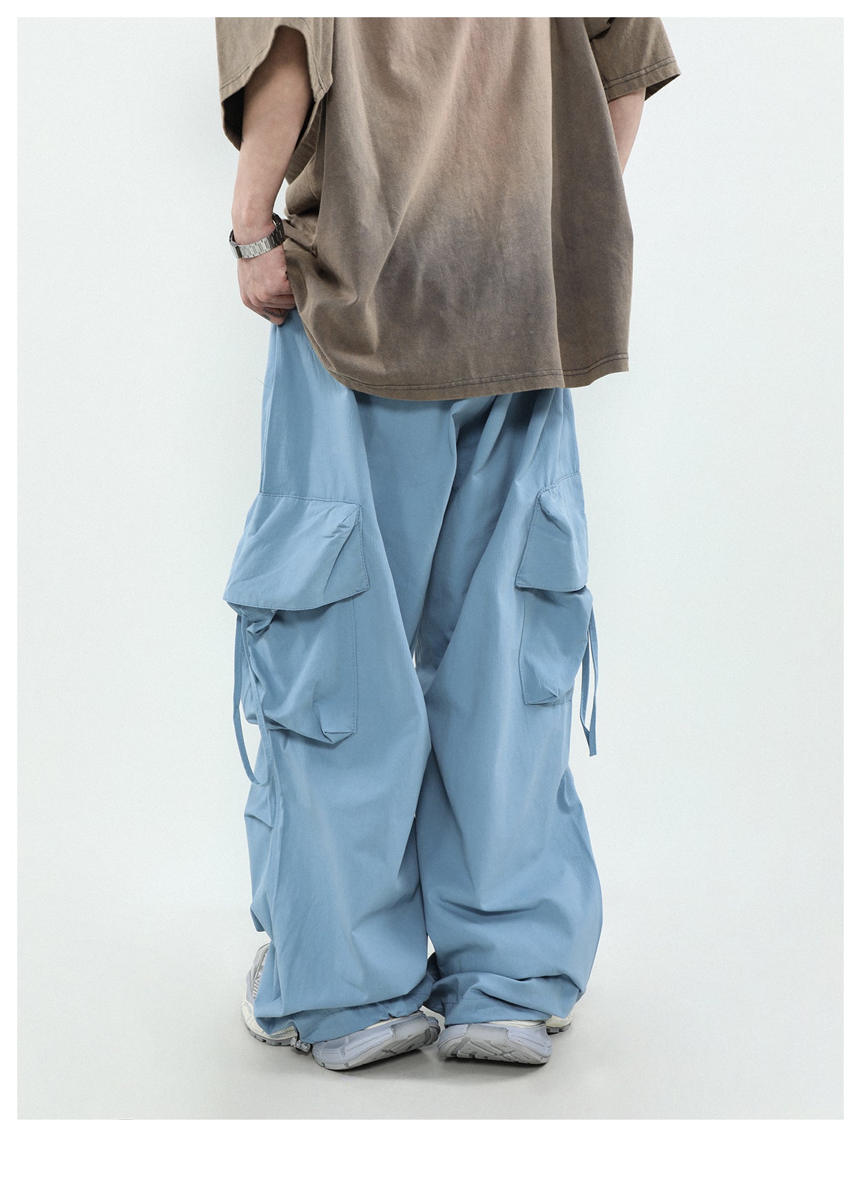 Wide leg multi-pocket cargo pants P274