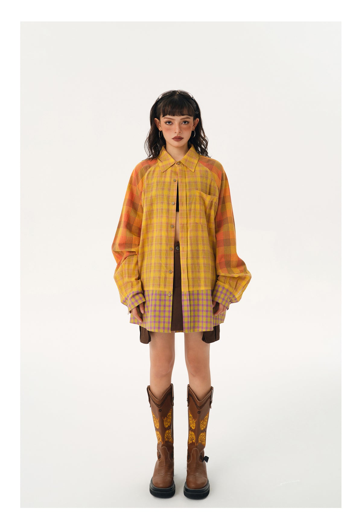 Reconstructed Check Shirt P217