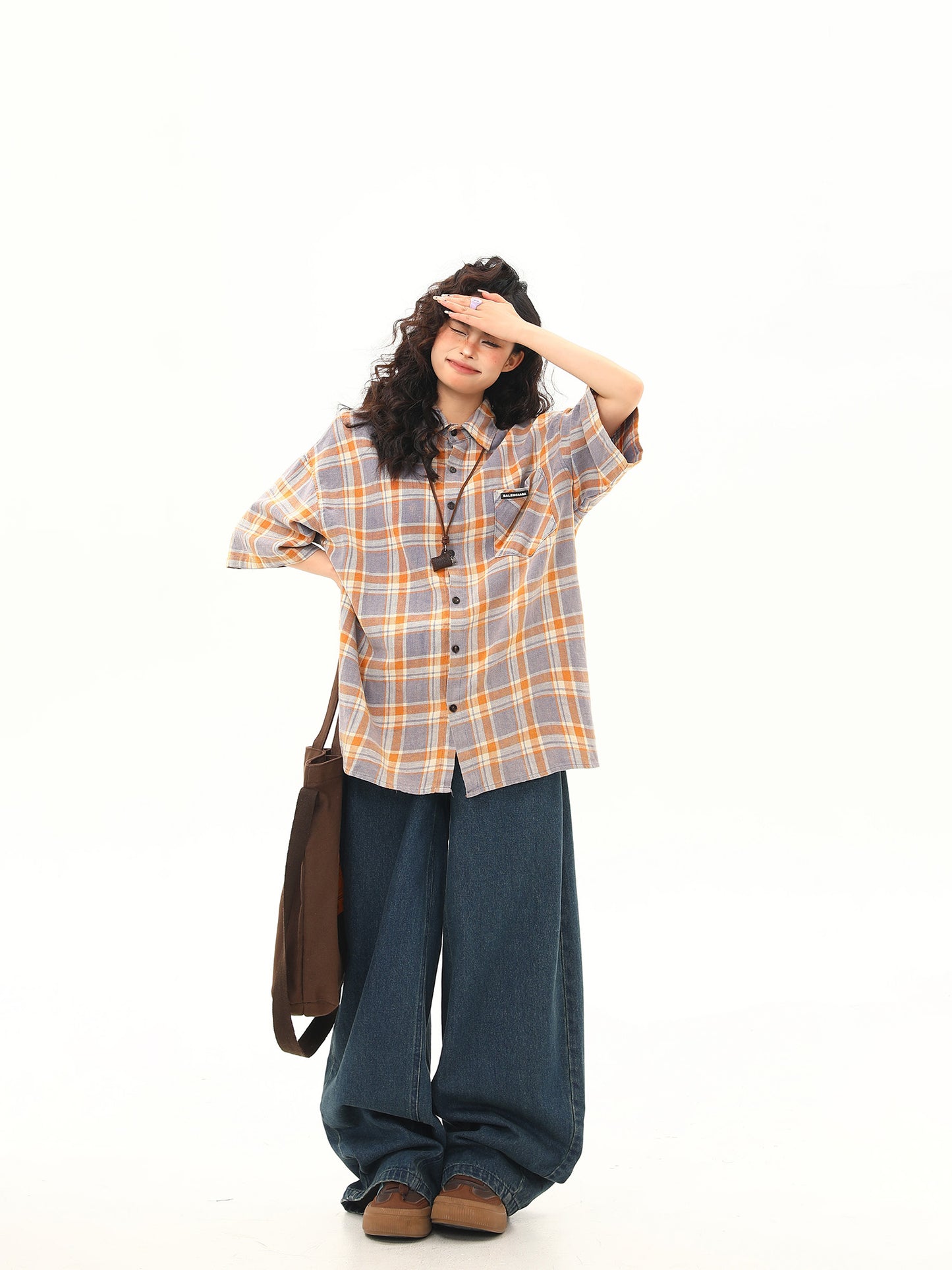 オリジナル チェック柄 ハイエンドシャツ P2068