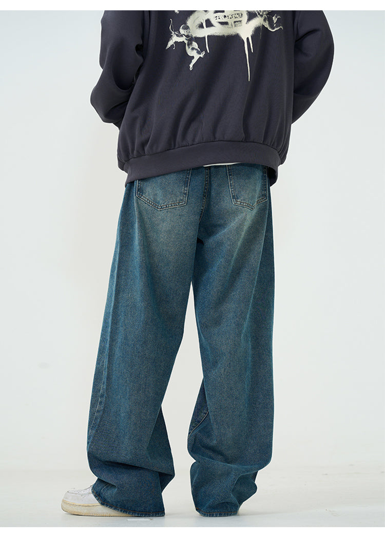 Straight wide denim pants P334