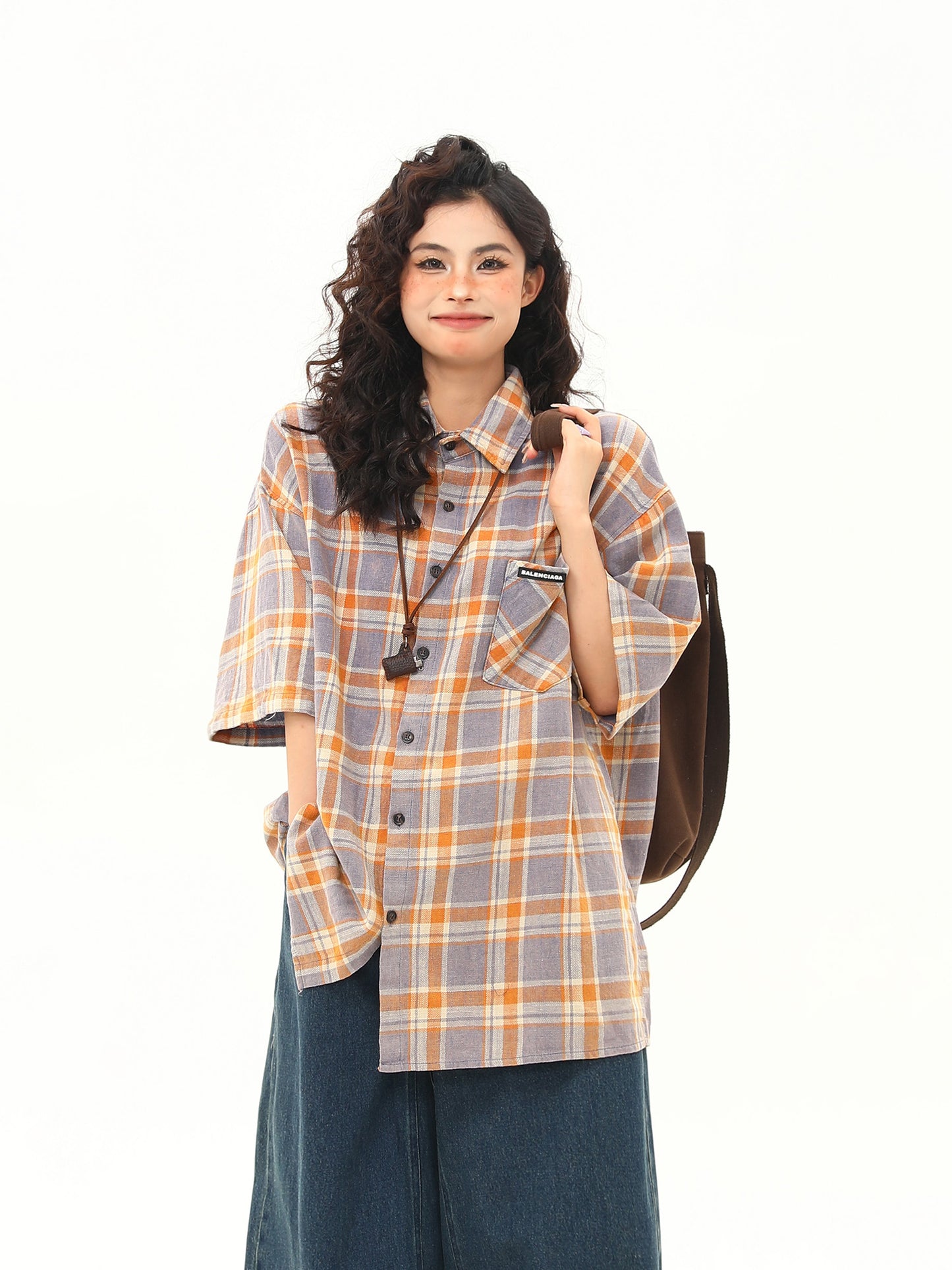 オリジナル チェック柄 ハイエンドシャツ P2068