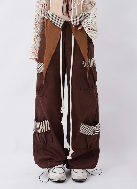 Creative Multi-Pocket Loose Pants P950