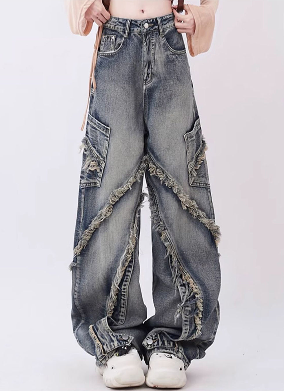 Washed Straight Jeans P953