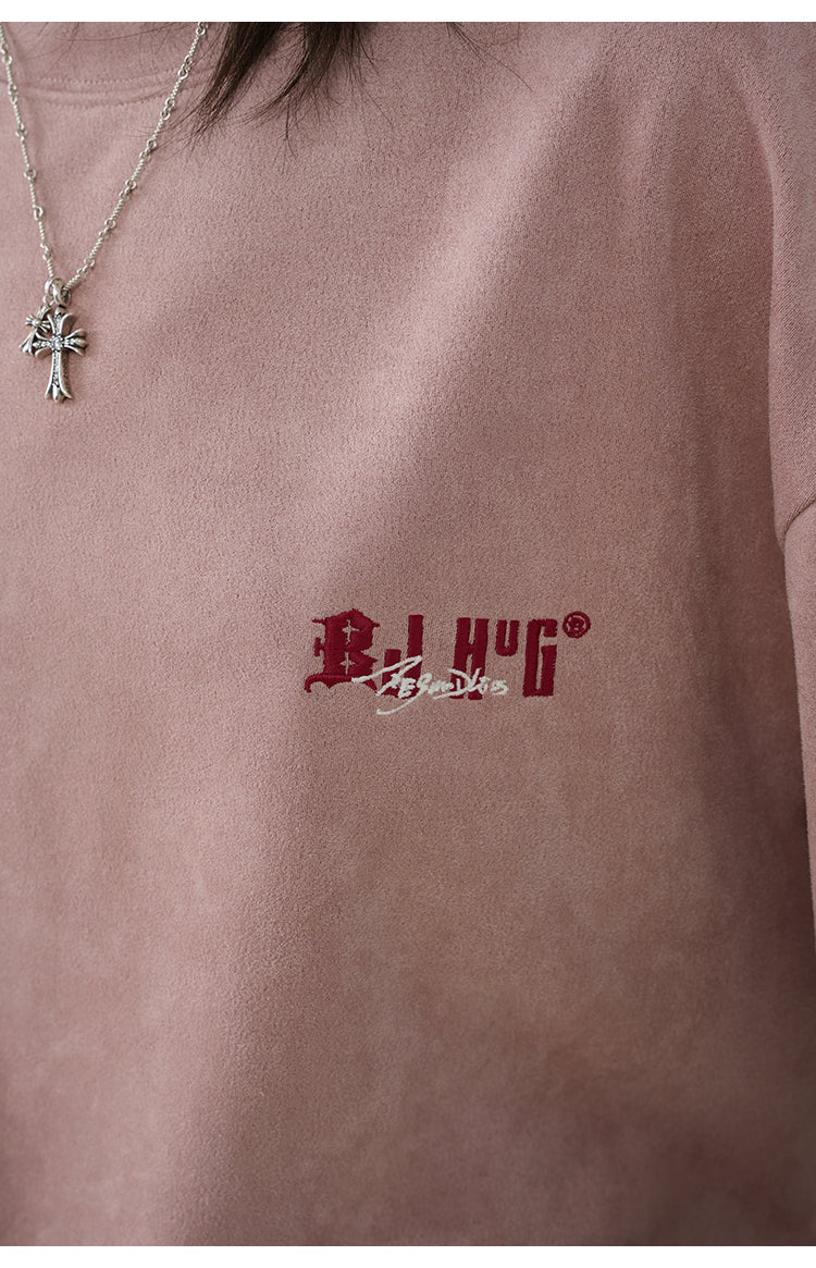 コントラストカラー 刺繍Tシャツ P2152
