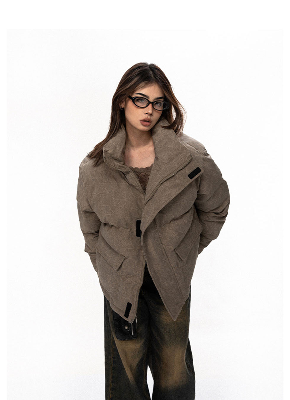 American retro thick cotton coat P697