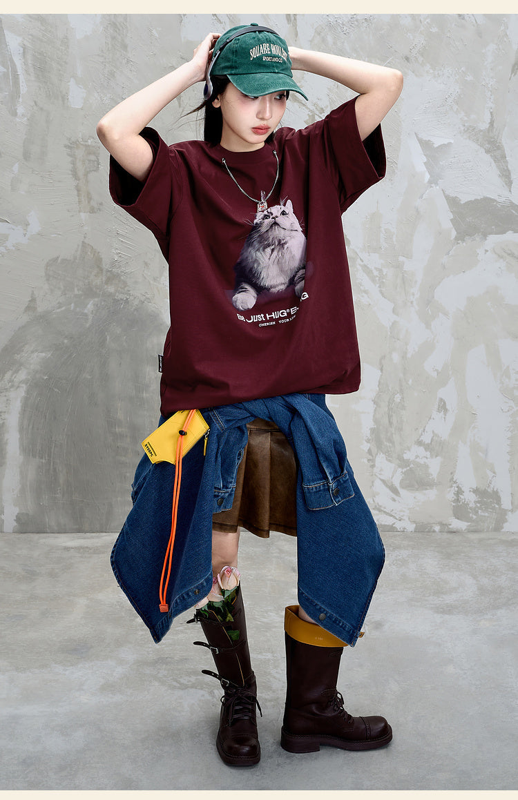プリント カジュアルTシャツ P2138