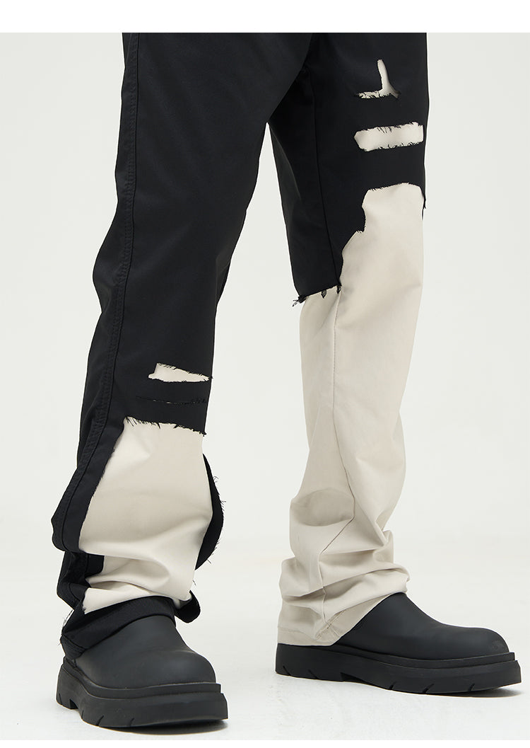 Reconstructed Slim Fit Splicing Pants P351