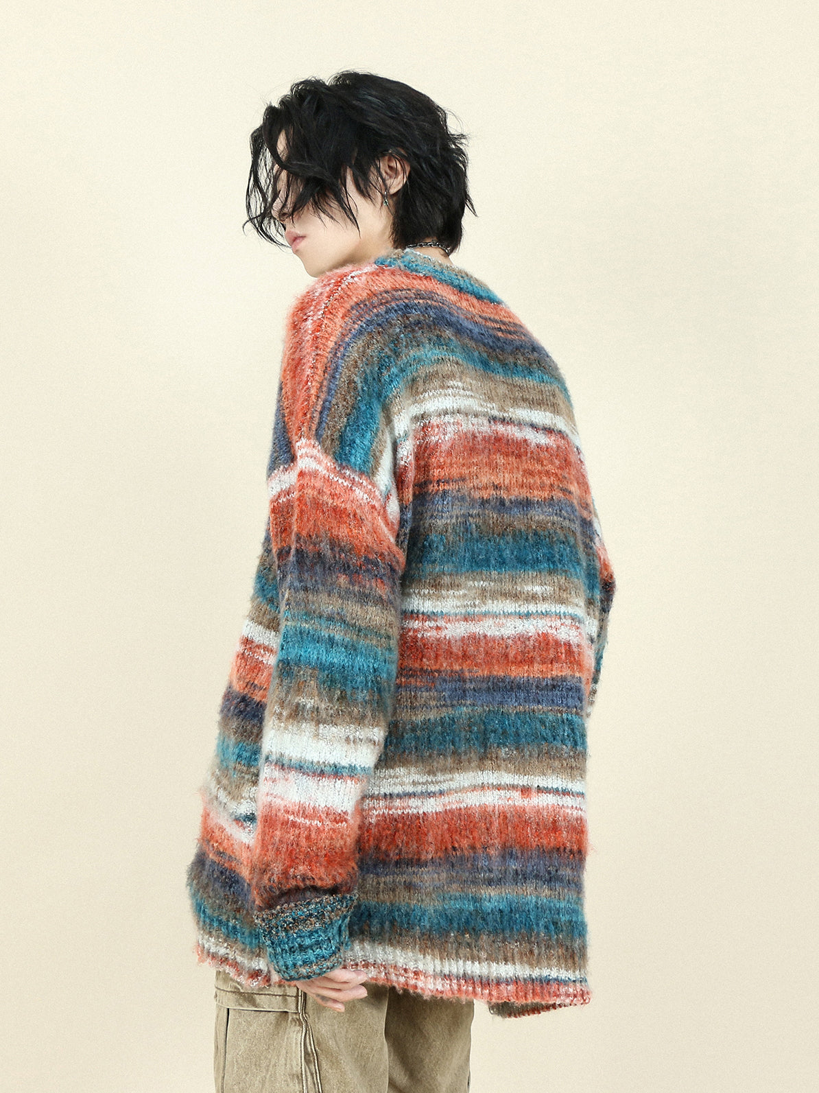 Striped wool sweater P916