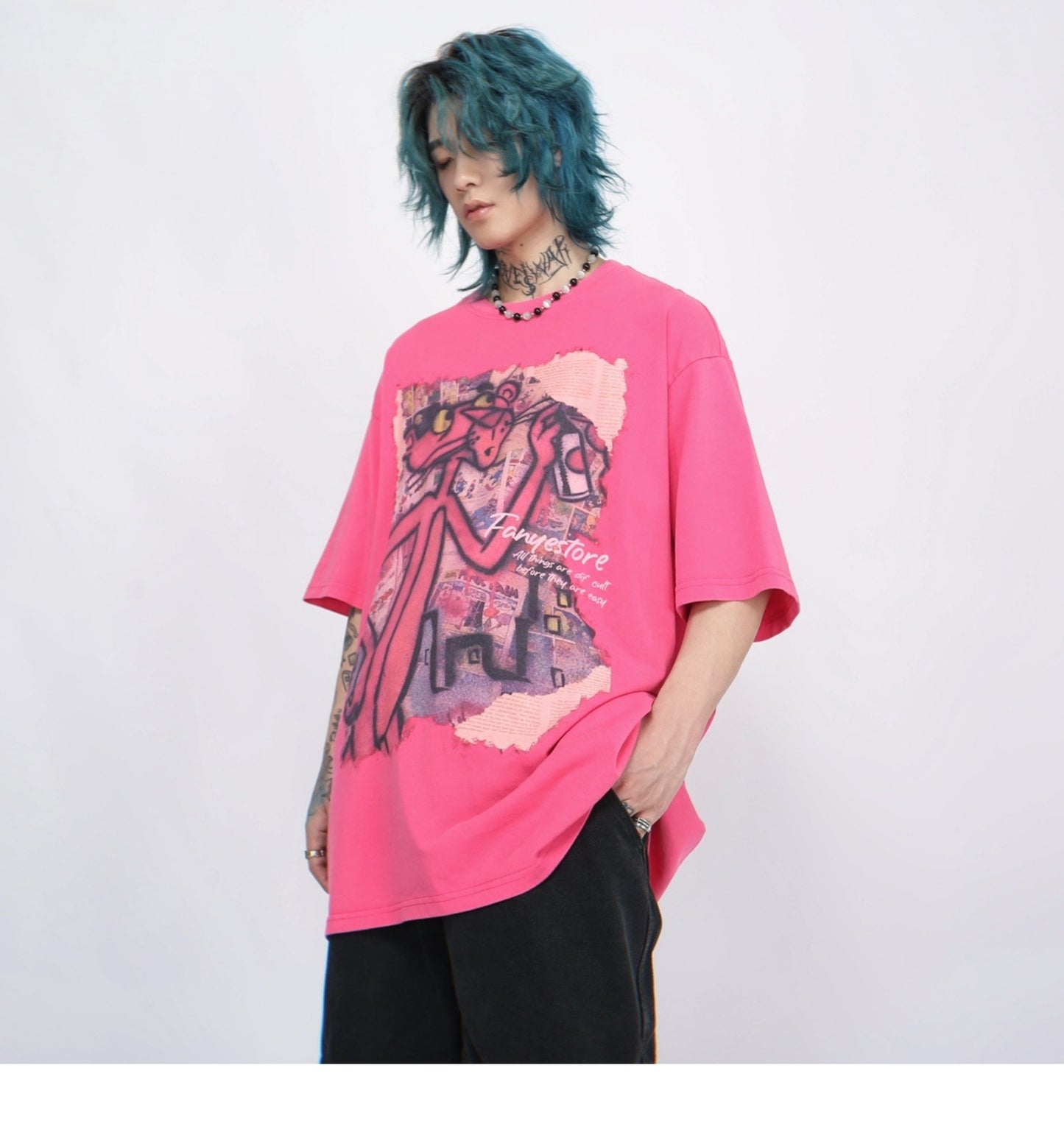 グラフィックショートスリーブTシャツ P1373