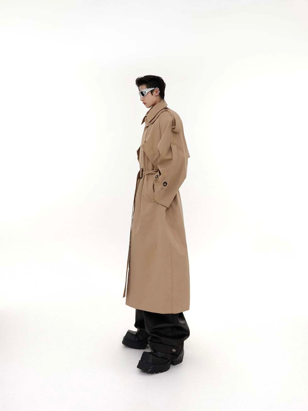 Deconstructed silhouette long coat P1055