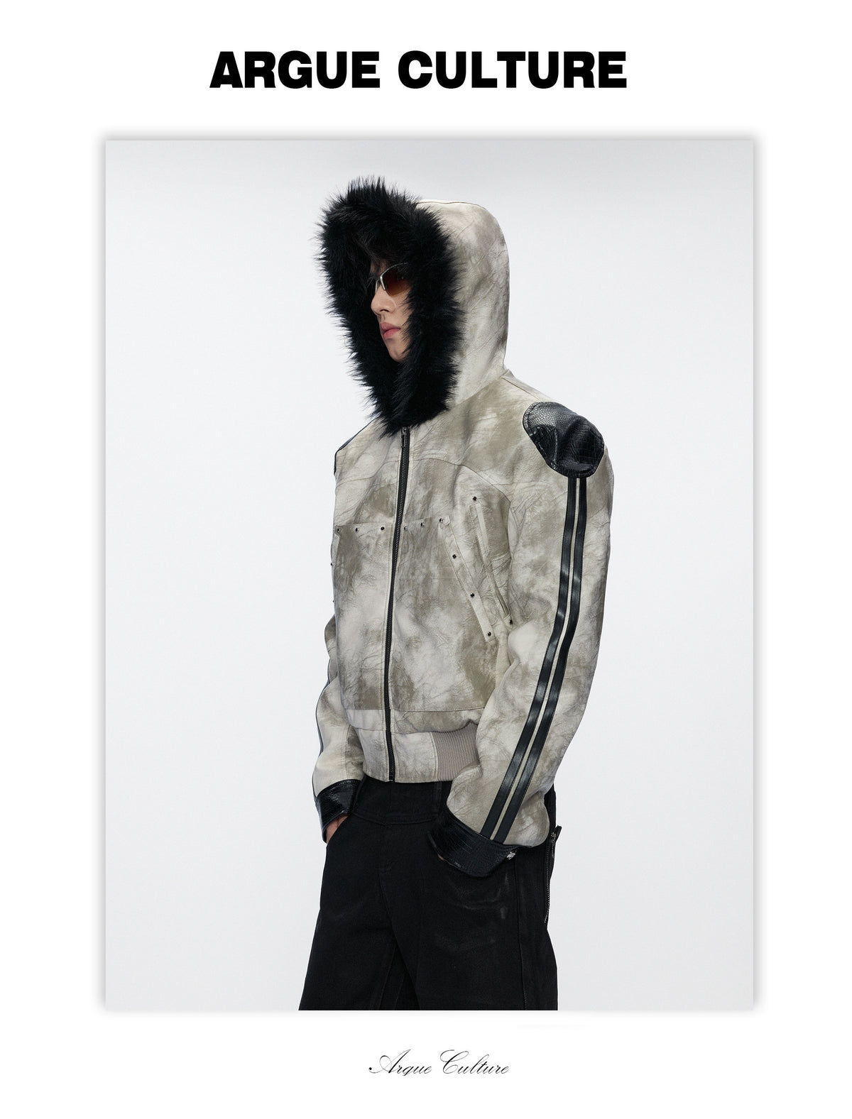 蛇柄ショルダーパッド付きジャケット P2211