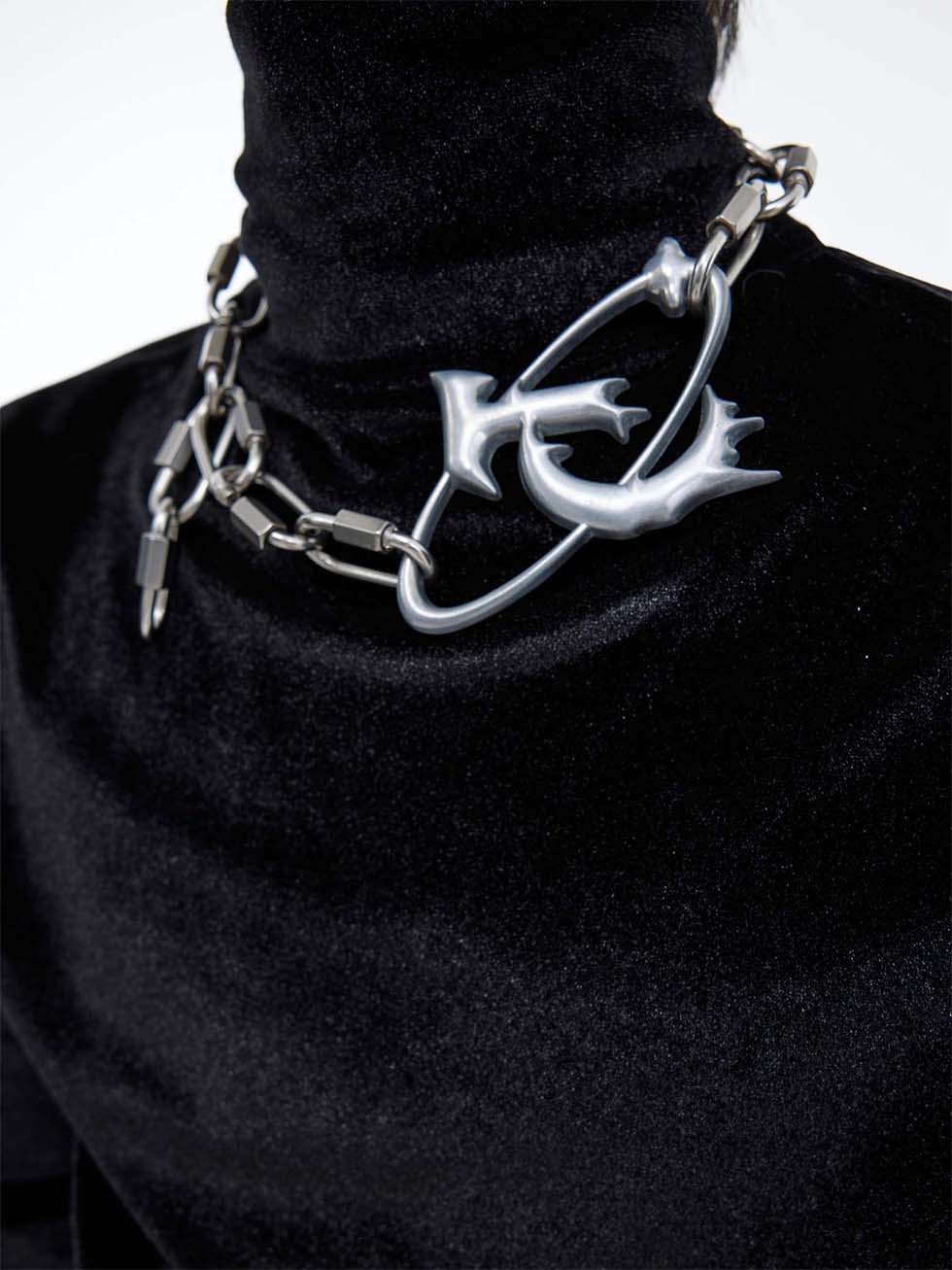 Heavy Metal Logo Rock Necklace P1112